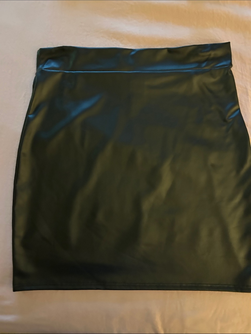 Black Faux Leather Pencil Skirt - Women's Sleek Mini